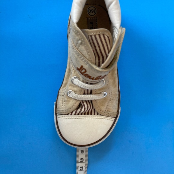 MINI HOUSE Baby Unisex High Top Sneakers Color Beige Size 16 Us 10 First steps. - Picture 4 of 15